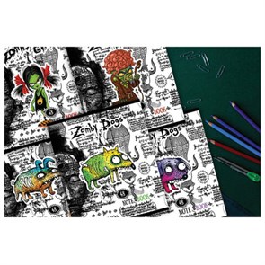 {{photo.Alt || photo.Description || 'Тетрадь А5, 48 л., ПЗБМ, скоба, клетка, конгрев, выборочный TWIN лак, &quot;Зомбаки&quot; (5 видов), 028985'}}