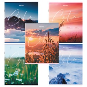 {{photo.Alt || photo.Description || 'Тетрадь А5 96 л. BRAUBERG скоба, клетка, обложка картон, &quot;Calm&quot; (микс в спайке), 404435'}}