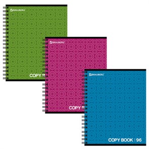 {{photo.Alt || photo.Description || 'Тетрадь А5, 96 л., BRAUBERG, гребень, клетка, обложка картон, МОНОХРОМ 2, 402056'}}