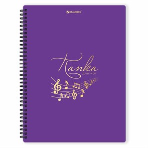 {{photo.Alt || photo.Description || 'Папка-тетрадь для нот А4, 20 вкладышей на 40 страниц, на гребне, пластик, ФИОЛЕТОВАЯ, BRAUBERG, 404645'}}