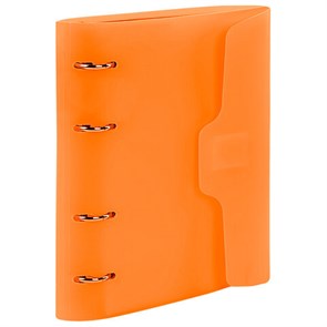 {{photo.Alt || photo.Description || 'Тетрадь на кольцах А5 175х220 мм, 120 л., пластик, на липучке, с разделителями, BRAUBERG, Оранжевый, 404636'}}