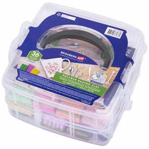 {{photo.Alt || photo.Description || 'Глина полимерная запекаемая, НАБОР 36 цветов по 20 г, с аксессуарами в кейсе, BRAUBERG ART, 271164'}}