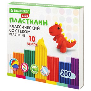 {{photo.Alt || photo.Description || 'Пластилин классический BRAUBERG KIDS, 10 цветов, 200 г, со стеком, 106504'}}