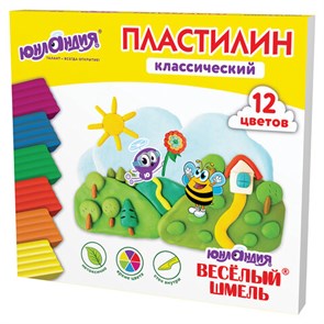 {{photo.Alt || photo.Description || 'Пластилин классический ЮНЛАНДИЯ &quot;ВЕСЁЛЫЙ ШМЕЛЬ&quot;, 12 цветов, 240 грамм, стек, ВЫСШЕЕ КАЧЕСТВО, 106431'}}