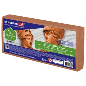 {{photo.Alt || photo.Description || 'Пластилин скульптурный BRAUBERG ART CLASSIC, терракотовый, 1 кг, твердый, 106528'}}