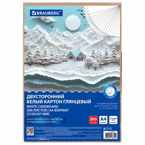 {{photo.Alt || photo.Description || 'Картон белый А4 МЕЛОВАННЫЙ (белый оборот) 200 листов, в коробе, BRAUBERG, 210х297 мм, 116632'}}