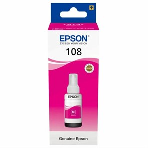 Чернила EPSON 108 (C13T09C34A) для СНПЧ EPSON L8050 /L8100 /L18050, пурпурные, ОРИГИНАЛЬНЫЕ 364533