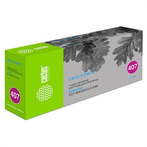 {{photo.Alt || photo.Description || 'Картридж лазерный CACTUS (CS-CLT-C407S) для SAMSUNG CLP-320/325/N, голубой, ресурс 1000 страниц'}}