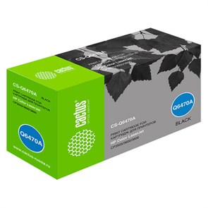 Картридж лазерный CACTUS (CS-Q6470A) для HP ColorLaserJet 3600N/3600DN/3800N, черный, ресурс 6000 страниц 362486