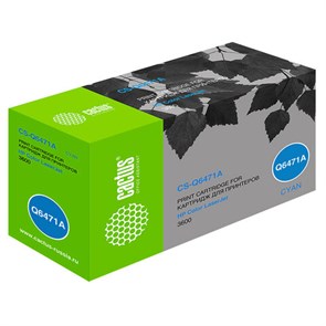 Картридж лазерный CACTUS (CS-Q6471A) для HP ColorLaserJet 3600N/3600DN/3800N, голубой, ресурс 4000 страниц 362487