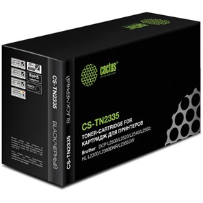 Картридж лазерный CACTUS (CS-TN2335) для BROTHER HL-L2300DR/L2340DWR/DCP-L2500DR, ресурс 1200 стр. 362691