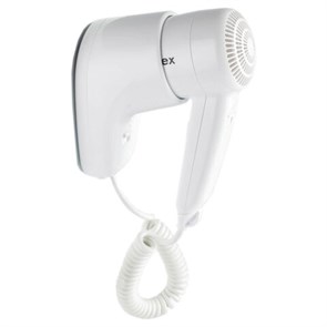 Фен для волос настенный KSITEX F-2000 H, 1200 Вт, пластик, 2 скорости, белый 608324
