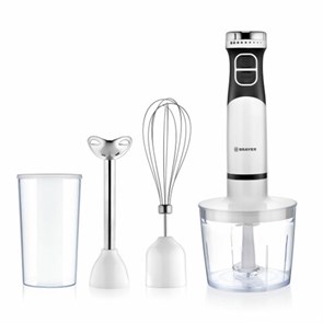 {{photo.Alt || photo.Description || 'Блендер погружной BRAYER BR1242, 800 Вт, 2 скорости, 3 насадки, стакан, белый'}}