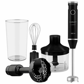 {{photo.Alt || photo.Description || 'Блендер погружной SCARLETT SC-HB42M49, 800Вт, 14 скоростей, 4 насадки, стакан, черный'}}