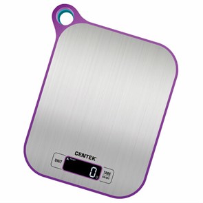 Весы кухонные CENTEK CT-2461, электронный дисплей, max вес 5 кг, тарокомпенсация, пластик/сталь 457571