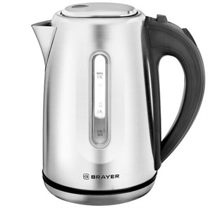 {{photo.Alt || photo.Description || 'Чайник BRAYER BR1014, 1,7 л, 2200 Вт, закрытый нагревательный элемент, сталь'}}