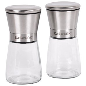 {{photo.Alt || photo.Description || 'Механические ручные мельницы для соли и перца, набор 2 шт., нержавеющая сталь, DASWERK, 456628'}}