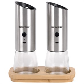 {{photo.Alt || photo.Description || 'Набор гравитационных мельниц для соли и специй, электрические, 2 шт., USB, PM-8, DASWERK, 456626'}}