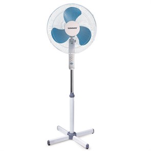 {{photo.Alt || photo.Description || 'Вентилятор напольный SONNEN FS40-A104 Line, 45 Вт, 3 скоростных режима, белый/синий, 451034'}}