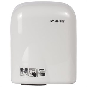 {{photo.Alt || photo.Description || 'Сушилка для рук SONNEN HD-165, 1650 Вт, пластиковый корпус, белая, 604191'}}