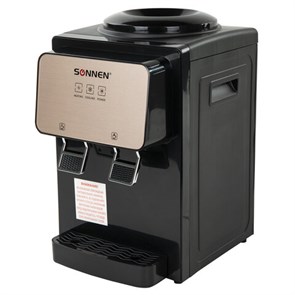 {{photo.Alt || photo.Description || 'Кулер для воды SONNEN TSE-02BP, настольный, НАГРЕВ/ОХЛАЖДЕНИЕ ЭЛЕКТРОННОЕ, 2 крана, черный/бежевый, 455621'}}