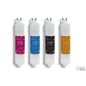 {{photo.Alt || photo.Description || 'Фильтры для пурифайеров 12 дюймов, ресурс до 10 000 л, КОМПЛЕКТ 4 шт., ECOTRONIC, 11748'}}