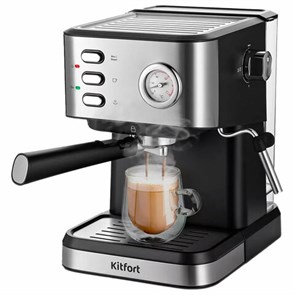 {{photo.Alt || photo.Description || 'Кофеварка рожковая KITFORT КТ-7293, 1050 Вт, объем 1,5 л, 15 бар, ручной капучинатор, серебристая'}}