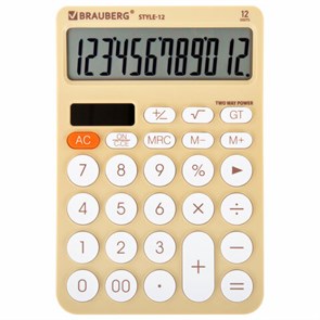 {{photo.Alt || photo.Description || 'Калькулятор настольный BRAUBERG STYLE-12-BG (157х106 мм), 12 разрядов, двойное питание, БЕЖЕВЫЙ, 272967'}}