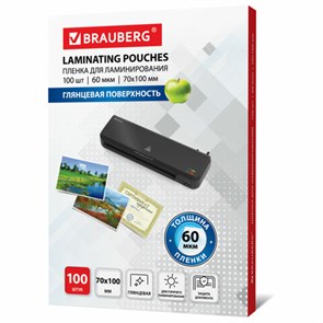 {{photo.Alt || photo.Description || 'Пленки-заготовки для ламинирования МАЛОГО ФОРМАТА (70х100 мм), КОМПЛЕКТ 100 шт., 60 мкм, BRAUBERG, 531790'}}