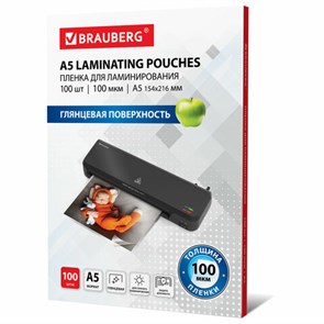 {{photo.Alt || photo.Description || 'Пленки-заготовки для ламинирования МАЛОГО ФОРМАТА, А5, КОМПЛЕКТ 100 шт., 100 мкм, BRAUBERG, 530805'}}