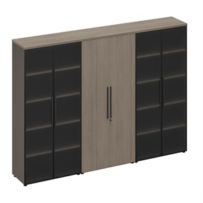 {{photo.Alt || photo.Description || 'Шкаф комбинированный с высокими дверьми (стекло-одежда-стекло)'}}