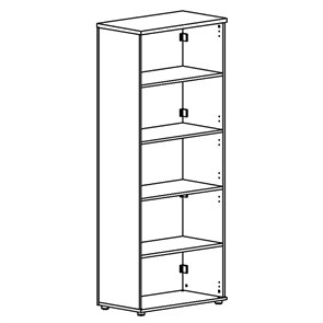 Стеллаж высокий с задней стенкой ДСП 206586