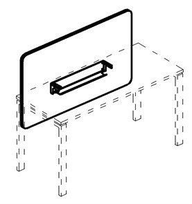 Экран фронтальный тканевый мягкий с кабель-каналом для стола 120 205394