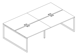 Рабочая станция на металлокаркасе QUATTRO (4х120) 204530