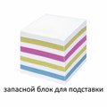 Блок для записей STAFF непроклеенный, куб 9х9х9 см, цветной, чередование с белым, 126367 126367