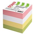 Блок для записей STAFF, проклеенный, куб 8х8 см, 800 листов, цветной, 120383 120383