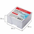 Блок для записей BRAUBERG в подставке прозрачной, куб 9х9х5 см, белый, белизна 95-98%, 122224 122224