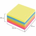 Блок самоклеящийся (стикеры), BRAUBERG, НЕОНОВЫЙ, 76х76 мм, 400 листов, 5 цветов, 122855 122855