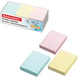 Блоки самоклеящиеся (стикеры) BRAUBERG, ПАСТЕЛЬНЫЕ 38х51 мм, 100 листов, НАБОР 12 шт., 3 цвета, 126689 126689