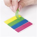 Закладки клейкие неоновые STAFF, 45х12 мм, 100 штук (4 цвета х 25 листов), европодвес, 127148 127148