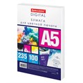 Бумага для цветной лазерной печати А5, ПЛОТНАЯ 235 г/м2, 100 л., BRAUBERG DIGITAL, 145% (CIE), 116410 116410