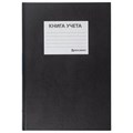 Книга учета 144 л., клетка, твердая, бумвинил, блок офсет, наклейка, А4 (200х290 мм), BRAUBERG, черный,130225 130225