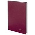 Книга учета 96 л., клетка, твердая, бумвинил, блок офсет, А4 (200х290 мм), BRAUBERG, бордовая, 130224 130224