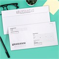 Конверты Е65 (110х220 мм), отрывная лента, Куда-Кому, внутренняя запечатка, КОМПЛЕКТ 100 шт., BRAUBERG, 112195 112195