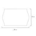 Этикет-лента 26x12 мм, волна, белая, КОМПЛЕКТ 10 рулонов по 1000 этикеток, 117549 117549