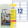 Этикетка самоклеящаяся ВСЕПОГОДНАЯ 99,1х42,3 мм, 12 этикеток, полиэстер, белая, 20 листов, Avery Zweckform, L4776-20 115390