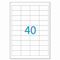 Этикетка самоклеящаяся 48,5х25,4 мм, 40 этикеток, белая, 70 г/м2, 50 листов, LOMOND, 2100195 121868