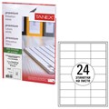 Этикетка самоклеящаяся 64,6х33,8 мм, 24 этикетки, белая 70 г/м2, 50 листов, TANEX, сырье Финляндия, 114538, TW-2533 114538