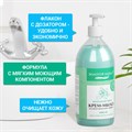 Мыло-крем жидкое с АНТИБАКТЕРИАЛЬНЫМ ЭФФЕКТОМ 1 л ЗОЛОТОЙ ИДЕАЛ "Холодная мята", дозатор, 608285 608285