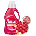 Гель для стирки 1 л ЛАСКА "Для цветного", концентрат, 2462852 606066
